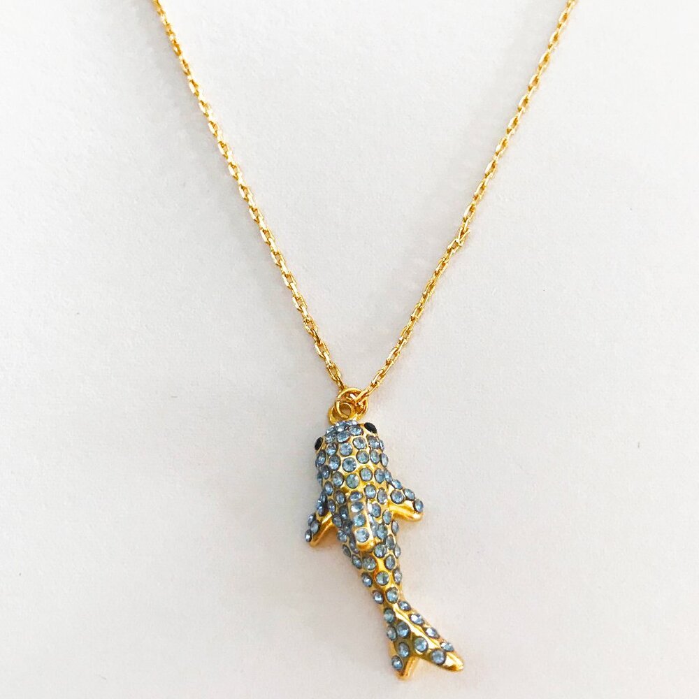 Kate Spade Whale Rhinestones Pendant Short Necklace